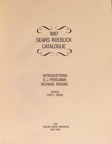 1968 Reprint 1897 Sears Roebuck Catalog HC DJ - Picture 2 of 7