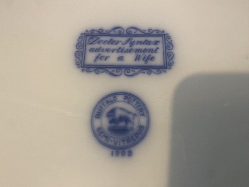 Antique Buffalo Pottery Doctor Syntax Transferware Platter - Picture 6 of 7