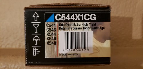 New Lexmark C544X1CG Cyan Extra High Yield Return Program Toner - Picture 2 of 6