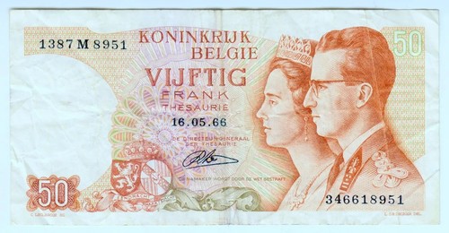 1966 Belgium 50 Francs 346618951 Paper Money Banknotes Currency