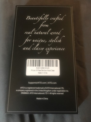 iATO iPhone XR Real Bamboo Wood Case - Picture 3 of 3
