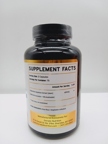 Cistanche Tubulosa Extract High Potency 150 Capsules Ultra Concentrated - Picture 2 of 3