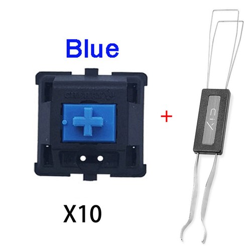 10 pz interruttori blu tastiera meccanica microswitch 3 pin - Foto 3 di 9