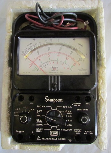 SIMPSON 260 SERIES 7m VOLT-OHM-MULTIMETER Tested - Picture 1 of 2