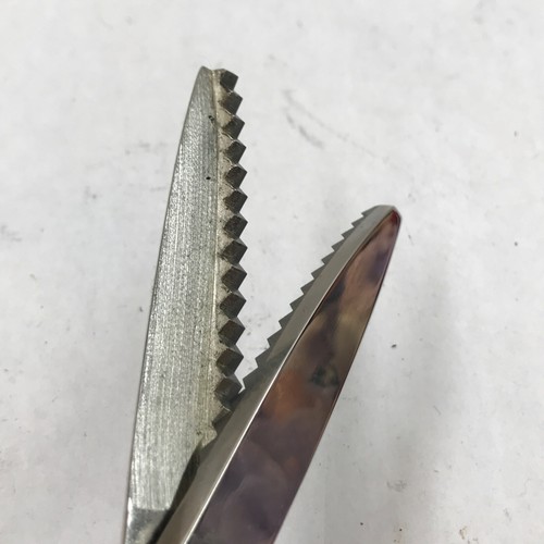 Vintage Left-Handed Wiss Pinking Shears CB7LH Scissors Seamstress Tailor - Picture 12 of 14