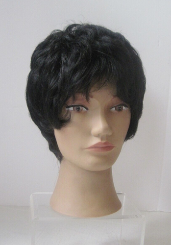 Women's Short Off Black Pixie Wig 1B off New - Picture 5 of 19