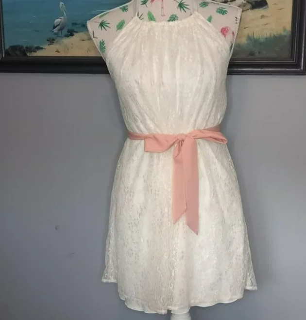 Supre lace overlay mini dress with lining, bow tie at back of neck(Size XS) | eBay Australia Supre lace overlay mini dress with lining, bow tie at back of neck(Size XS) | eBay Australia
