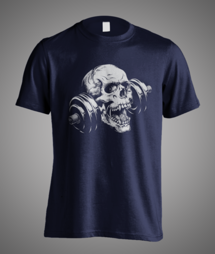 Camiseta deportiva de pesas rusas calavera levantamiento de pesas gimnasio divertido regalo unisex - Imagen 5 de 6