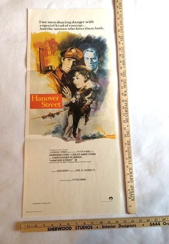 Hanover Street 1979 Movie Poster, Harrison Ford Lesley-Anne Down English Variant - Picture 7 of 10