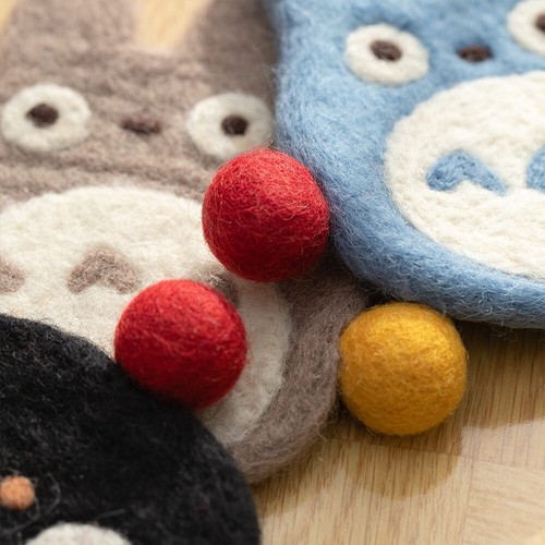 Donguri Kyowakoku Handmade Wool Pot Mat/Coaster Calcifer/Totoro/Jiji JAPAN NEW - Picture 74 of 119