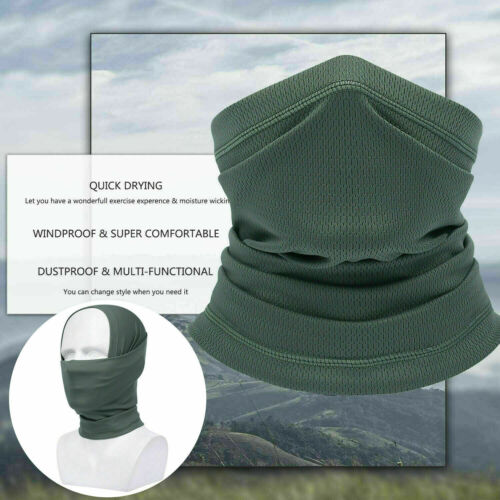 Men Women Summer Thin Cooling Elastic Scarf Mask for Outdoor Sports Neck Gaiter - Picture 4 of 66
