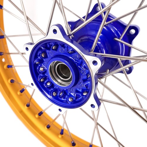 KKE 21/18 Cast Dirt Bike Wheels fit Yamaha YZ250 YZ250F YZ450F 03-2024 Gold Rims - Picture 11 of 12