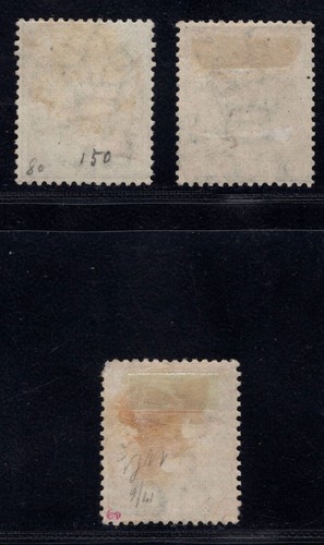 MOMEN: CEYLON SG #122,131-132 1872-80 CROWN CC MINT OG H £630 LOT #67755* - Picture 2 of 2