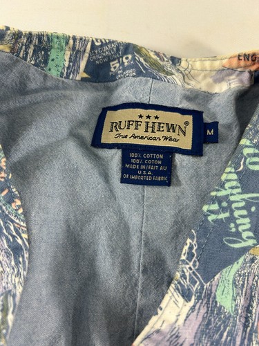 Vintage Ruff Hewn Womens Size Medium Vest Sailing Boating Button Front Blue - Picture 3 of 8