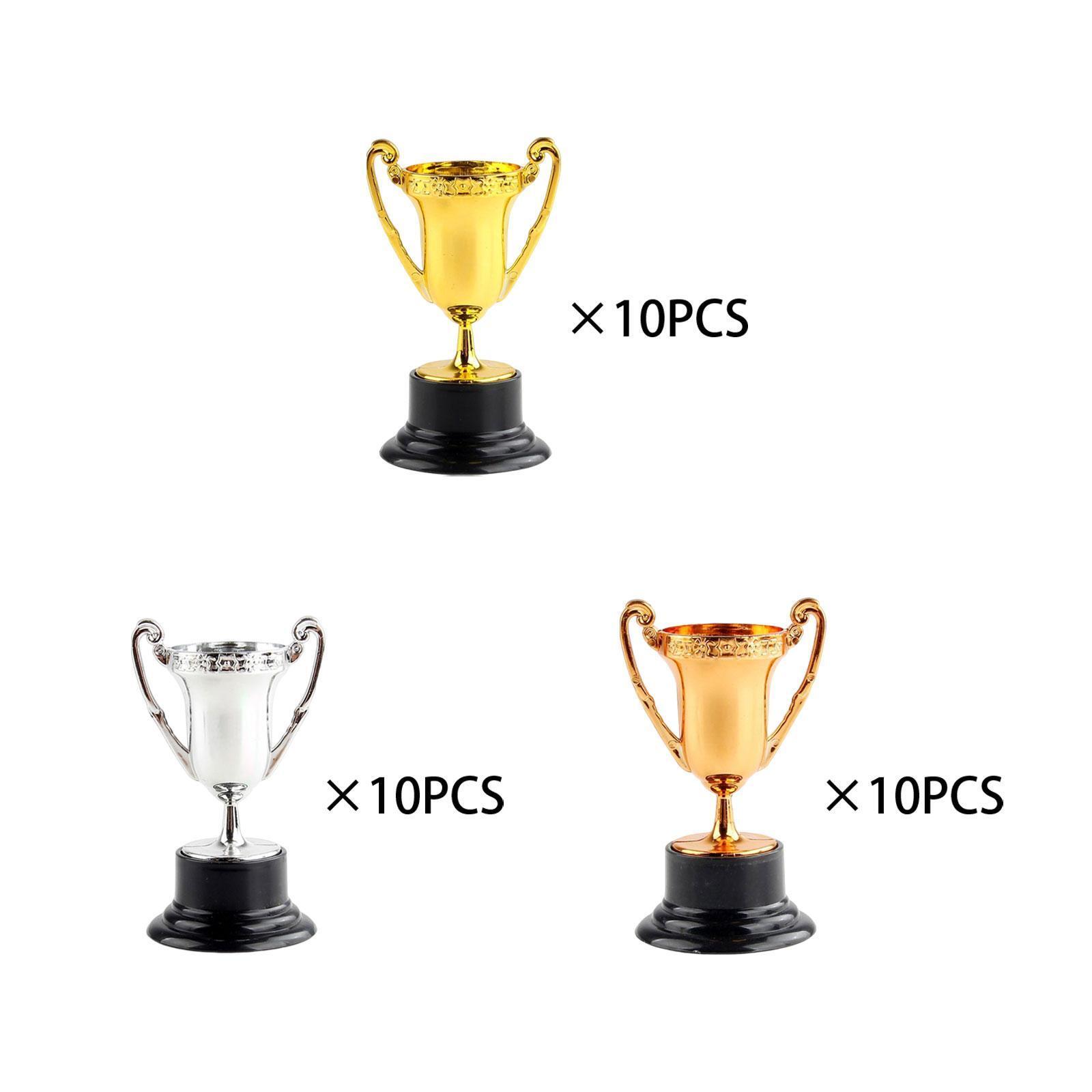 10Pcs Small Award Trophies Reward Prize Cup Keepsake Colored Trophy