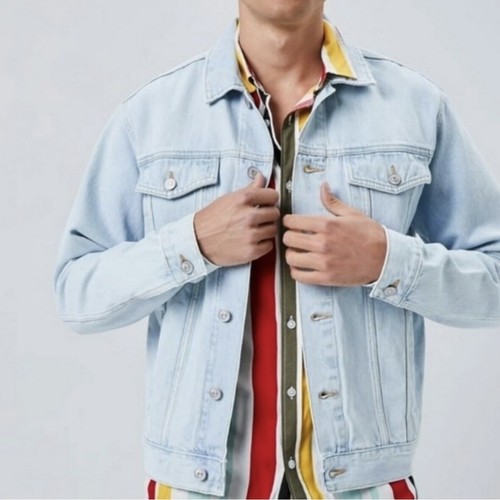 Forever 21 Herren Jeansjacke hellblau Denim Trucker. XL - Bild 10 von 12