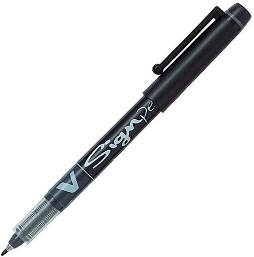 Pilot Pens V Sign Felt Tipped Fineliner Liquid Ink Pen, Bold Point, Black & B... - Picture 3 of 5