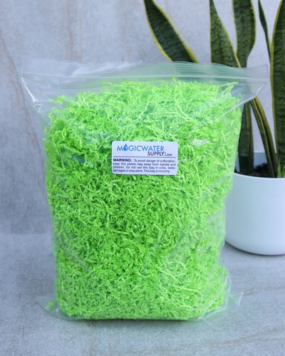Soft & Thin Cut Crinkle Paper Shred Filler (1 LB) - Lime Green - Picture 2 of 5