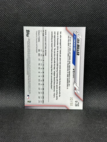 2020 Topps Chrome Update Target Gold Refractor /50 Ian Miller #U-28 Rookie RC - Picture 2 of 2
