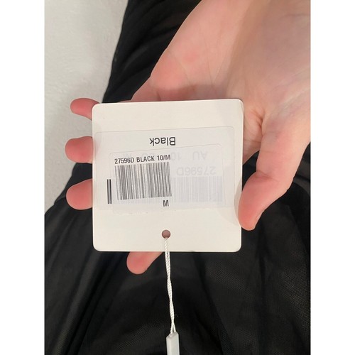 Selfie Leslie schwarz Rüschennetz mit Futter Stretch Minikleid Medium NEU - Bild 4 von 4