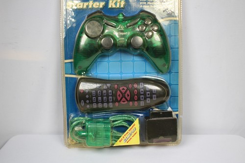 NEW GREEN InterAct Starter Kit for PlayStation 2 PS2 CONTROLLER + DVD REMOTE CON - Picture 6 of 13