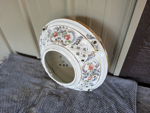 Vintage Porcelin Marelli? Milano Italy Ceiling Fan Light Fixture - Picture 4 of 13