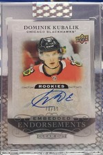 Dominik Kubalik 19/20 Upper Deck CLEAR CUT Embedded Endorsements Rookie Auto /99