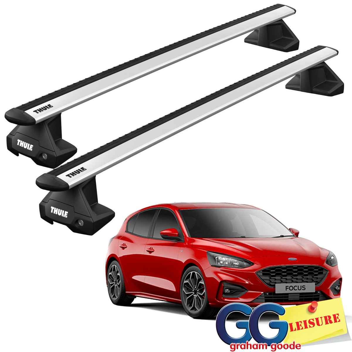 Thule Evo WingBars Roof Rack Bars Ford Focus 5dr Hatchback 2019