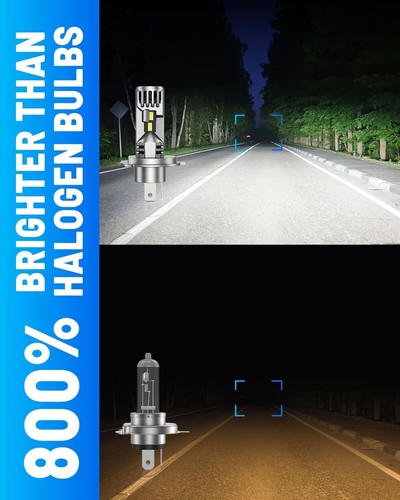 H4 Super Bright 9003 Fog Bulbs - 800% Brighter, 70,000-Hour Lifespan , Pack of 2 - Picture 4 of 8