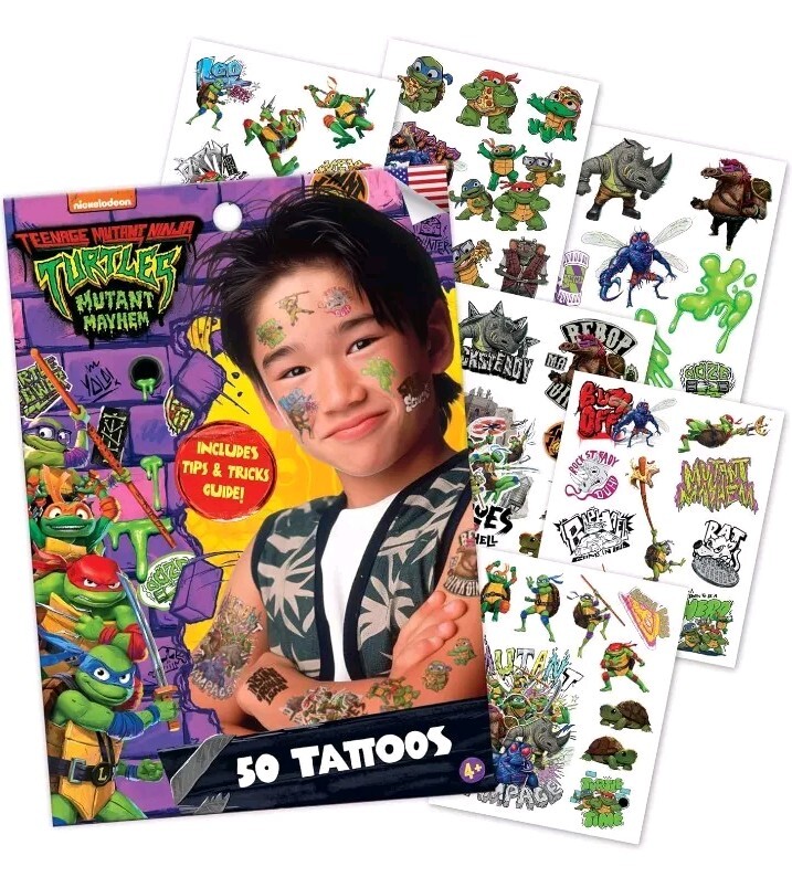 Teenage Mutant Ninja Turtles Temporary  TATTOOS 50 SAVVI Tattoos