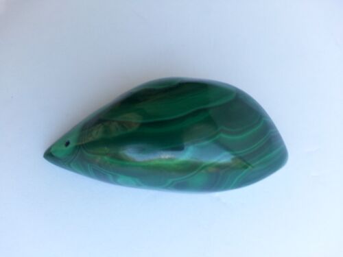 VINTAGE MALACHITE FREE-FORM PENDANT POLISHED STONE - Picture 2 of 3