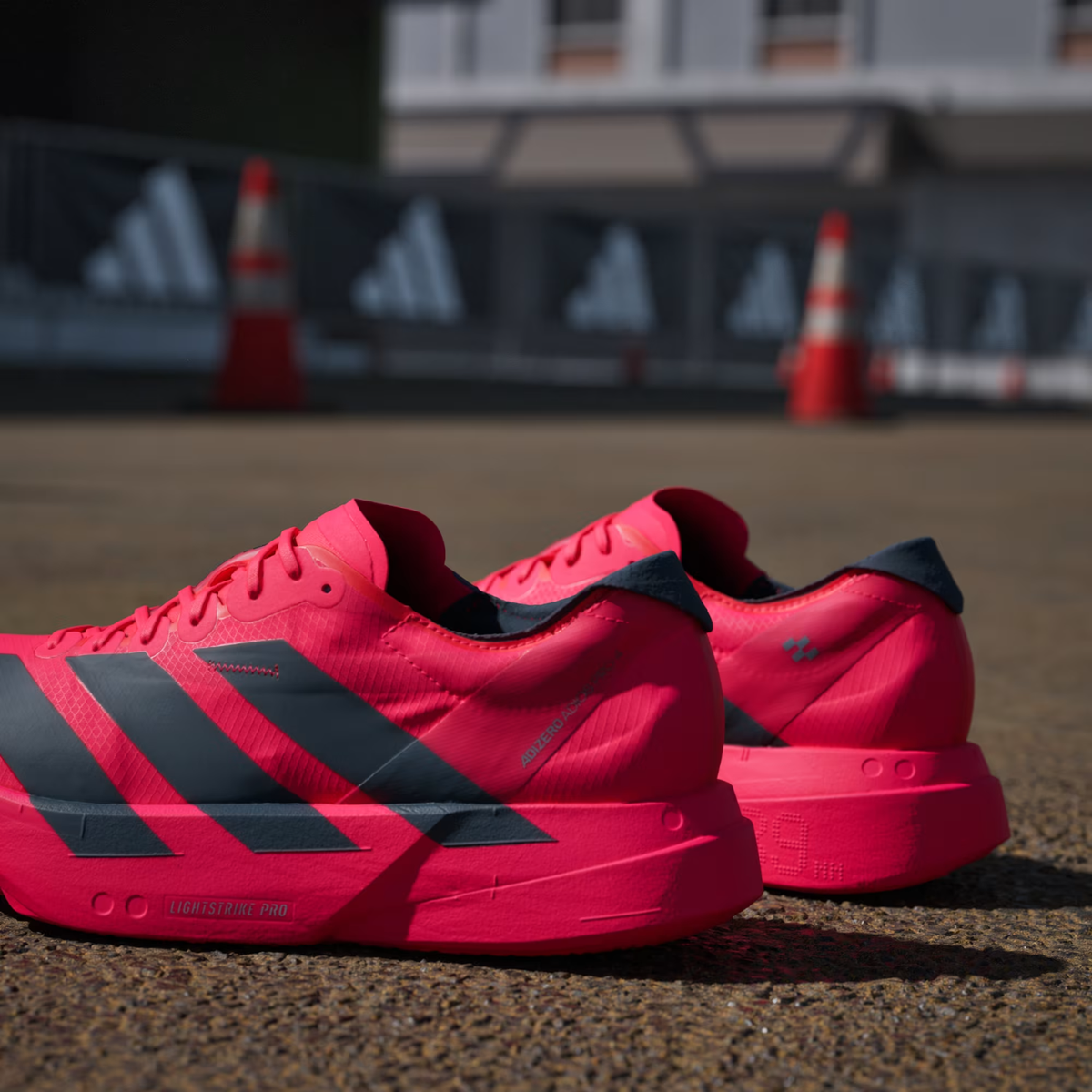 Adizero Adios Pro 4 Running Shoes in Lucid Red / Core Black