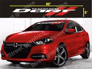 DODGE DART WHINDSHIELD VINYL DECAL STICKER WHITE COLOR