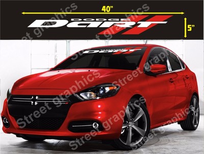 DODGE DART WHINDSHIELD VINYL DECAL STICKER WHITE COLOR