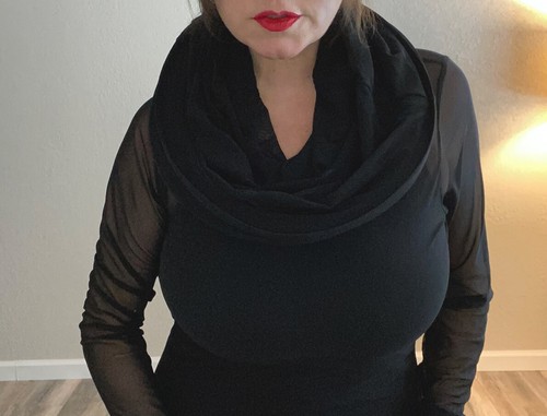 ❤️ cyber punk mesh tunic hooded dress top pop art avant-garde glam - Picture 12 of 12