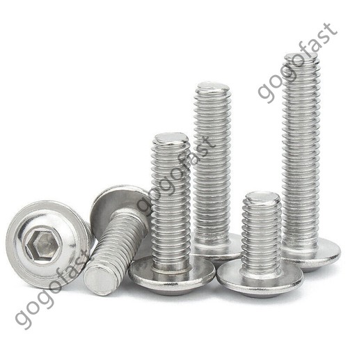 M3 M4 M5 M6 Hex Socket Bolt Button Flanged Washer Head Screw 304 Stainless Steel - Picture 3 of 12