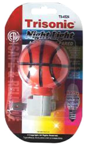 Basketball Night Light Sports Wall Outlet Plug-In Nightlight with On/Off Switch - Picture 2 of 2