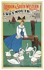 Decor London & South Western Travel Poster. Graphic Design. Home Wall Art. 1956