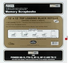 Pioneer Universal Top-Loading Page Protectors 5/Pkg(W/Black Inserts)(Pack of 3)
