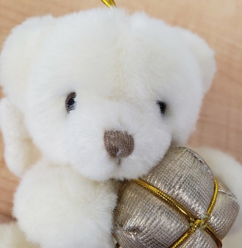 Russ Berrie Ángel de Peluche y Presente Oso de Peluche Marfil Crema Oro Adorno - Imagen 12 de 12