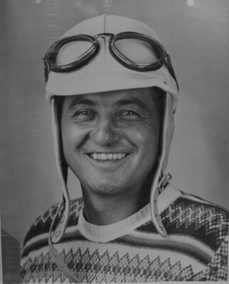 Driver Walt Ader poses for a headshot 1950 Indy Photo