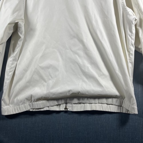 IZOD Harrington Jacket Men's Large Ivory Polyester Pockets Collared Full Zip - Picture 7 of 11