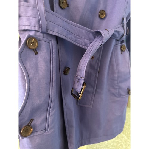 Reiss Damen Zweireiher Trenchcoat S Blau Baumwollmischung - Bild 2 von 5