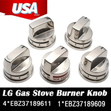 Replaces Knobs for Range 4 EBZ37189609 1 EBZ37189611 LG Gas Stove Burner 5 PACK
