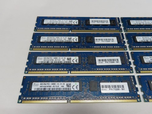 LOT OF 8X 8GB HYNIX 2RX8 PC3-14900E DDR3 1866MHZ HMT41GU7AFR8C-RD 712288-581 - Picture 4 of 5