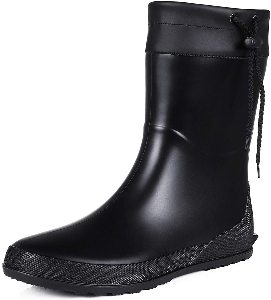 Asgard Women's Mid Calf Rain Boots Collar Gardening Boots Ultra