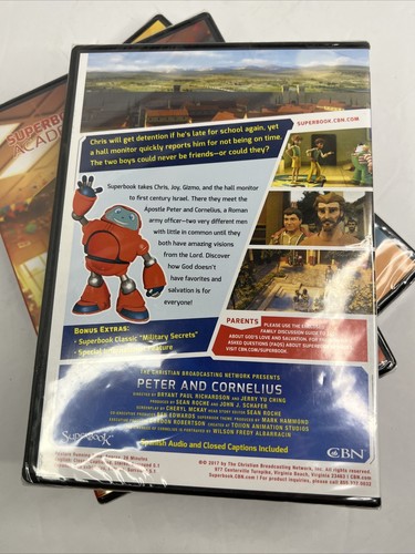 SUPERBOOK DVD Lot (5) CBN Peter Cornelius Paul Gizmo Jesus Feeds Flying House - Foto 7 di 11