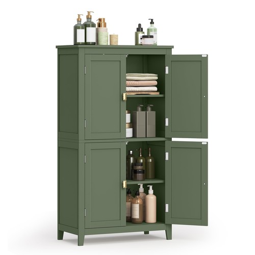 Bathroom Floor Storage Cabinet, Bathroom Storage Unit, Freestanding Cabinet w...