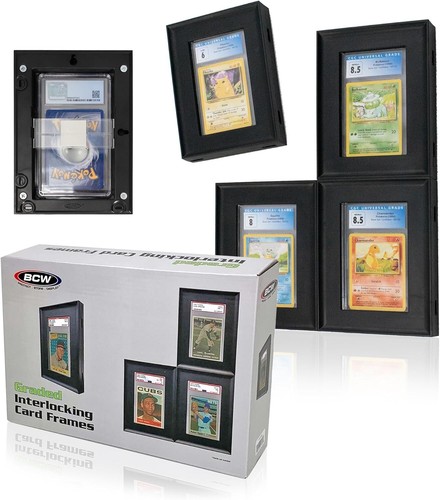 Graded Trading Card Display Case 8 Interlocking PSA Slabs BGS CGC Sport Frames - Bild 22 von 24