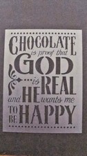 STENCIL Chocolate and God Airbrush Mylar Durable Reusable L684(353) Made in USA